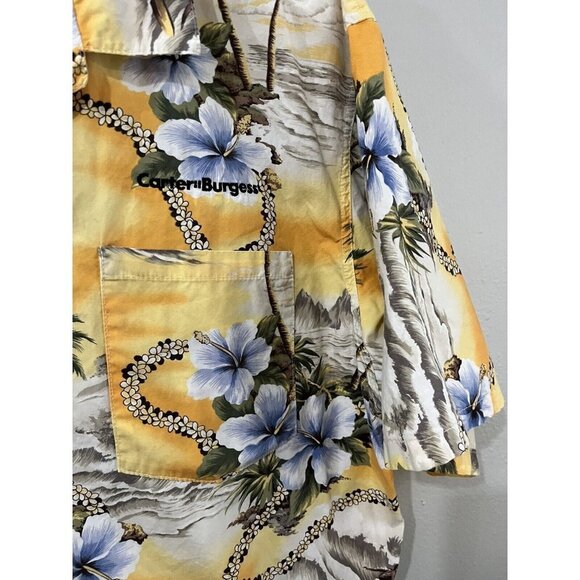 toucan dance Hawaiian shirt floral men size Large - Picture 5 of 11